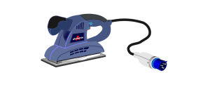 Elektrische schuurmachine voor kluswerk met ergonomische handvat voor efficiënt schuren van oppervlakken